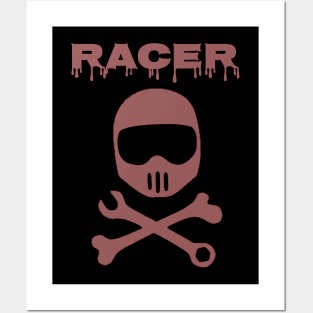 Racer heart red Posters and Art